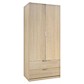 Armario para ropa con 2 puertas y 2 cajones (L x An x Al: 52 x 81 x 180 cm, Natural)