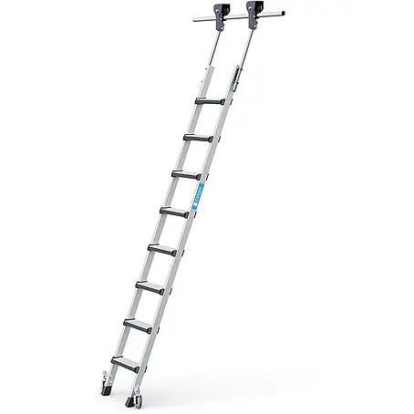 Zarges  Mehrzweckleiter Regalleiter fahrbar Comfortstep Trec LH 8 Stufen
