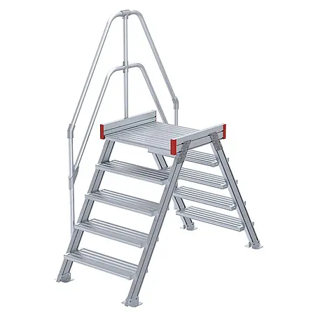 Euroline 512 Überstieg 60° 800mm Stufenbreite 2x5 Stufen Alu gerieft