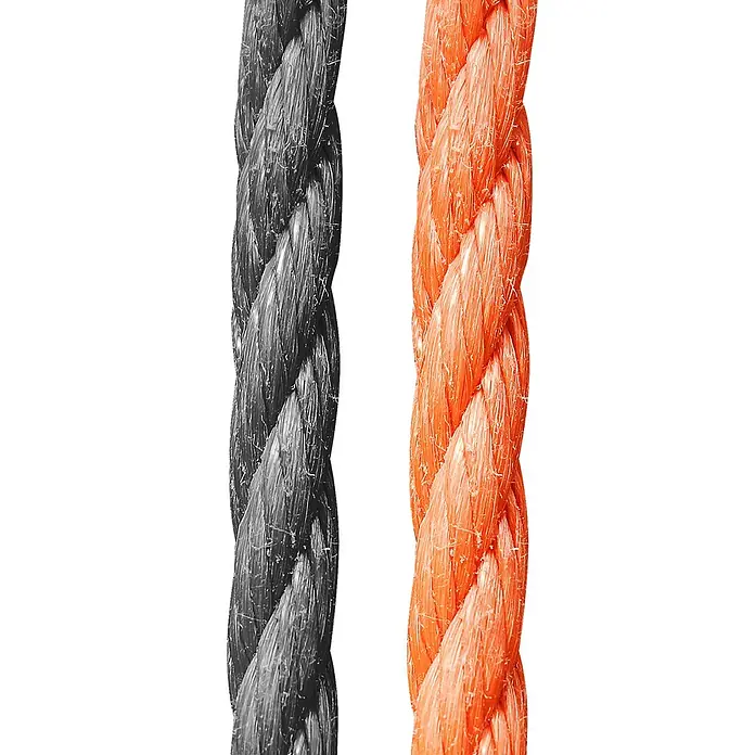 Hymer Seilzugleiter Seilzugleiter klappbarer Teleskopausleger 3x18 Sprossen - Arbeitshöhe: 12.840 m, Aluminium - Zwei geflochtene Seile, eines schwarz, eines orange.