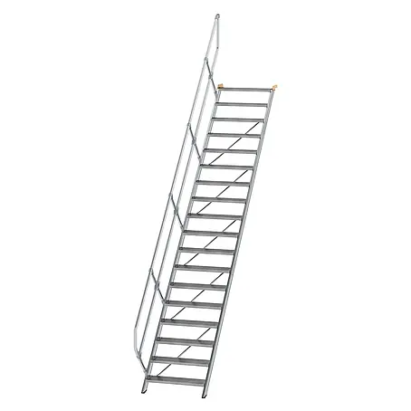 Munk  Außentreppe Treppe 45° inkl. einen Handlauf, 800mm Stufenbreite, 18 Stufen