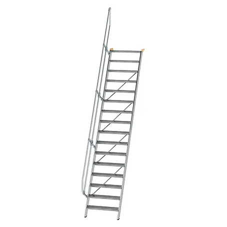 Munk  Außentreppe Treppe 60° inkl. einen Handlauf, 800mm Stufenbreite, 16 Stufen