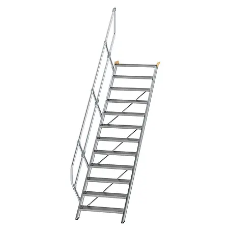 Munk  Außentreppe Treppe 45° inkl. einen Handlauf, 800mm Stufenbreite, 12 Stufen