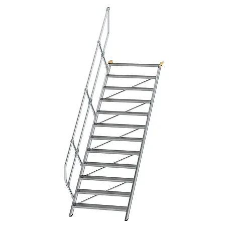 Munk  Außentreppe Treppe 45° inkl. einen Handlauf, 1000mm Stufenbreite, 12 Stufen