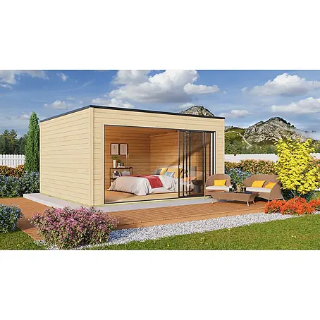 Fjordholz  Gartenhaus Q-BIC Alu 70 C 6mm Einfachglas