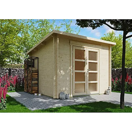 Fjordholz  Gartenhaus Max 44 F Vollholz-Tür