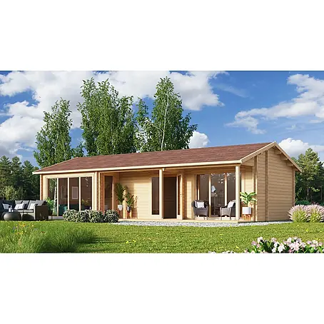 Fjordholz  Gartenhaus Casablanca 70 Grau Imprägnierung
