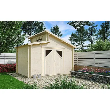 Fjordholz  Gartenhaus Varianta 44 C Ganzglas-Tür