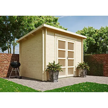 Fjordholz  Gartenhaus Max 44 D Ganzglas-Tür