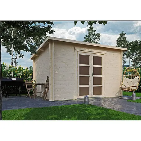 Fjordholz  Gartenhaus Max 44 G Dreieckglas-Tür