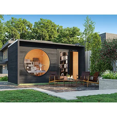 Fjordholz  Gartenhaus Office Box Größe L schwarz