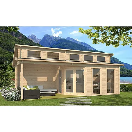 Fjordholz  Gartenhaus Kono 44 C Farbbehandlung Carbongrau