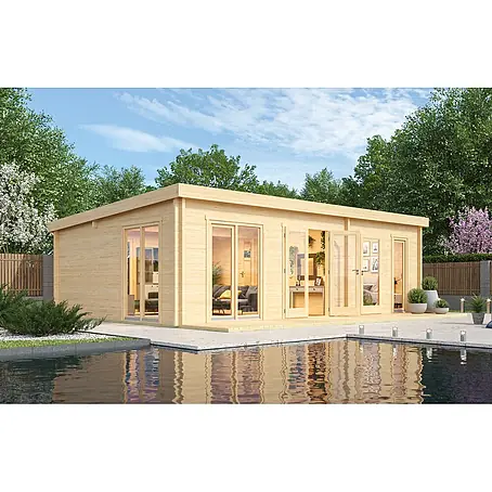 Fjordholz  Gartenhaus Henning 70 Farbbehandlung Carbongrau