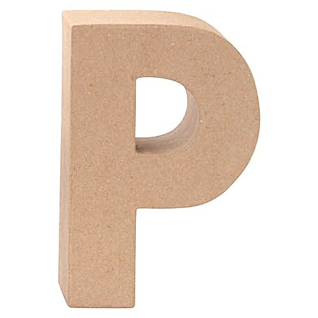 Glorex Papp-Buchstabe (Motiv: P, Pappe, L x B x H: 17,5 x 11 x 5,5 cm)