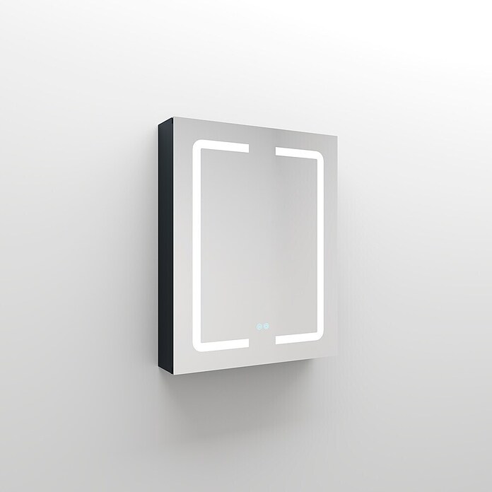 Disbain Armario con espejo LED Kenya (An x Al: 60 x 75 cm, Metal, Vidrio) | BAUHAUS