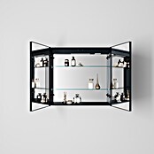 Disbain Armario con espejo LED Kenya (An x Al: 80 x 75 cm, Metal, Vidrio) | BAUHAUS