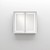 Disbain Armario con espejo LED Kenya (An x Al: 80 x 75 cm, Metal, Vidrio) | BAUHAUS