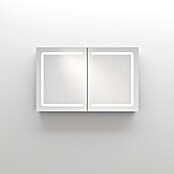 Disbain Armario con espejo LED Kenya (An x Al: 120 x 75 cm, Metal, Vidrio) | BAUHAUS