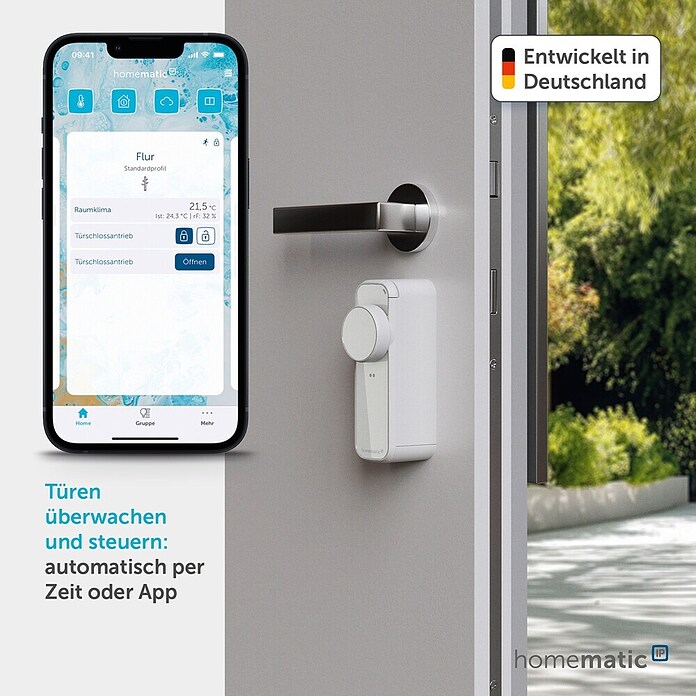 Smartes Türschloss HmIP-DLP (Kunststoff, Weiß) | BAUHAUS