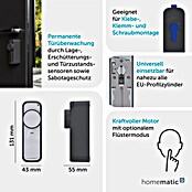 Smartes Türschloss HmIP-DLP-AS (Kunststoff, Anthrazit-Silber) | BAUHAUS