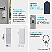 Smartes Türschloss HmIP-DLP-WS (Kunststoff, Weiß-Silber) | BAUHAUS
