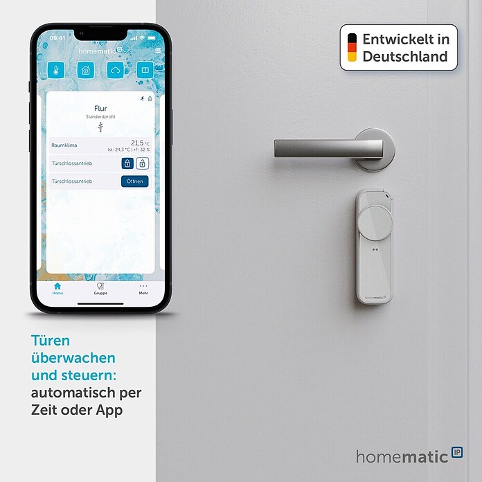 Smartes Türschloss HmIP-DLP-WS (Kunststoff, Weiß-Silber) | BAUHAUS