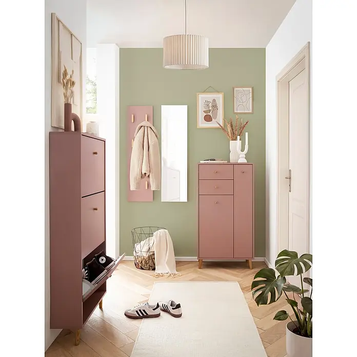Schildmeyer Bjarne Highboard - L x B x H: 33,05 x 60,2 x 103,4 cm, Mauve - Mauve Flurgarnitur mit Schuhschränken, Kommode und passender Garderobe, für stilvolle Aufbewahrungslösungen.