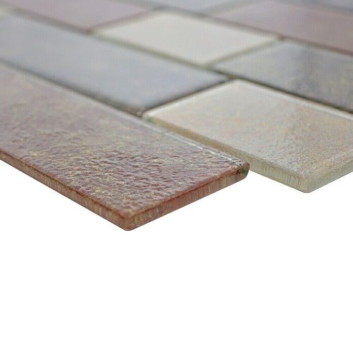 Mosaikfliese Mauerverbund LOFT 79LF (30 x 30 cm, Braun/Beige, Glänzend)