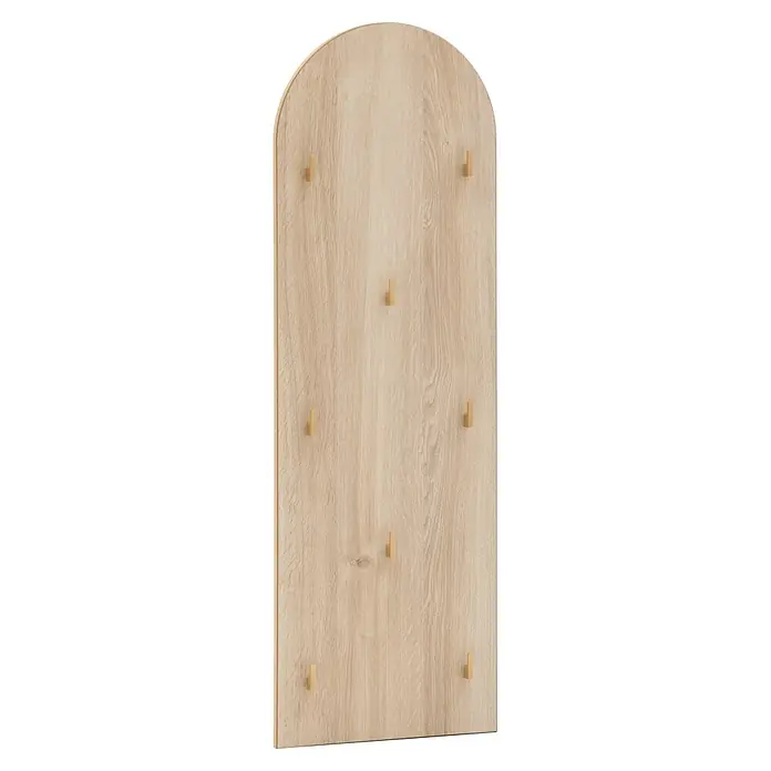 Schildmeyer Garderobenpaneel - L x B x H: 2,6 x 36 x 109 cm, Weißeiche - Heller Garderobenpaneel aus Holz mit abgerundeter Oberkante und acht Haken.