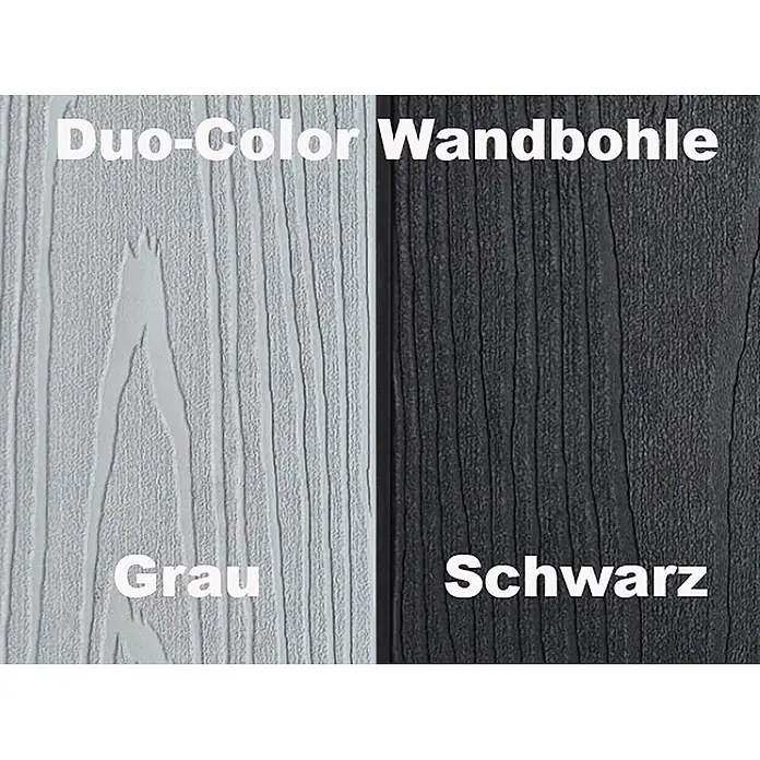 Fjordholz Gartenhaus Cubus 2-Raum 10,98 m² - Außenmaß inkl. Dachüberstand (B x T): 385 x 285 cm, Aluminium, Schwarz / Grau - Texturierte Duo-Color Wandbohle Muster in Grau und Schwarz.
