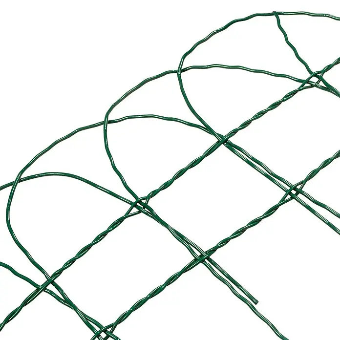 Floordirekt Maschendrahtzaun - 100 x 40 cm, Grün, Drahtstärke: 2,4 mm - 3 mm - Grüner, kunststoffummantelter Gartendraht bildet ein flexibles Spalier oder einen Zaun.