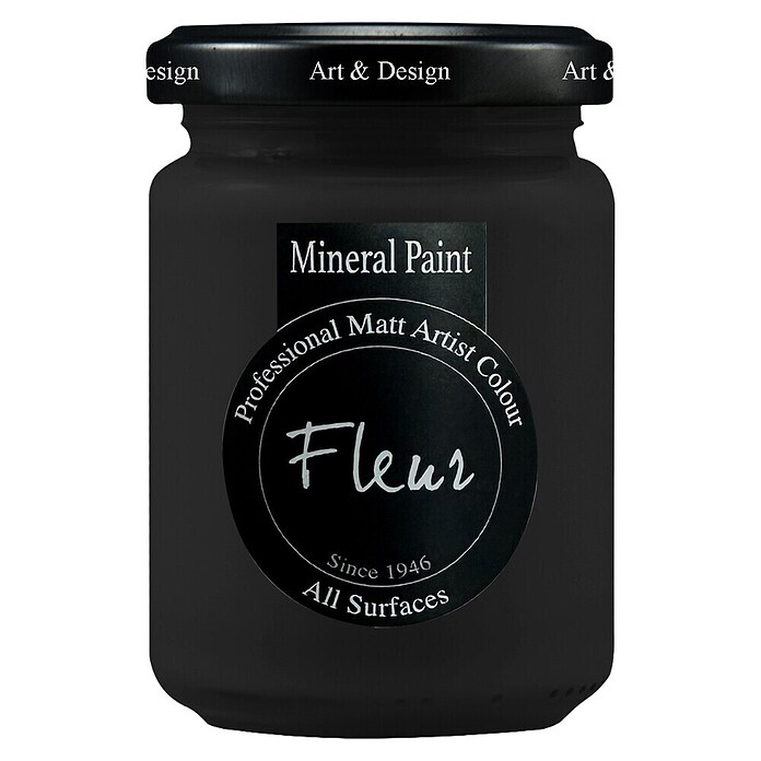 Fleur Pintura mineral (Black, 130 ml, Mate) | BAUHAUS