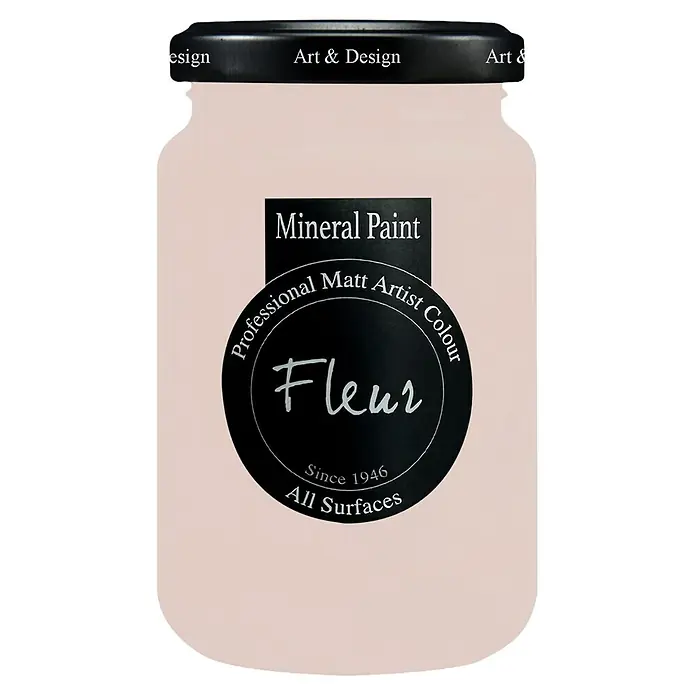 Fleur Pintura mineral - Nude, 330 ml, Mate - Bote de pintura mineral Fleur beige claro, color de artista mate profesional para todas las superficies.
