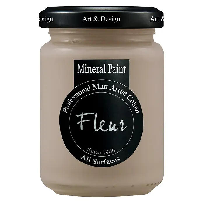 Fleur Pintura mineral - James Taupe, 130 ml, Mate - Bote de pintura mineral beige Fleur, color artista mate profesional para todas las superficies. Desde 1946.
