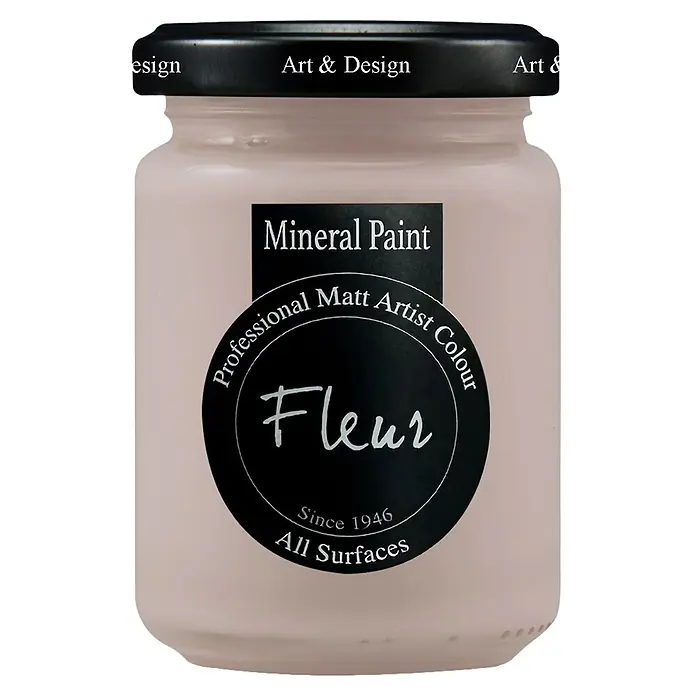 Fleur Pintura mineral - Milady Rose, 130 ml, Mate - Bote de pintura mineral Fleur rosa claro, pintura de artista mate profesional para todas las superficies.