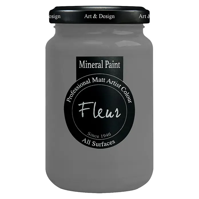 Fleur Pintura mineral - Metropolitan Poetry, 330 ml, Mate - Bote de pintura mineral mate gris Fleur para todas las superficies.