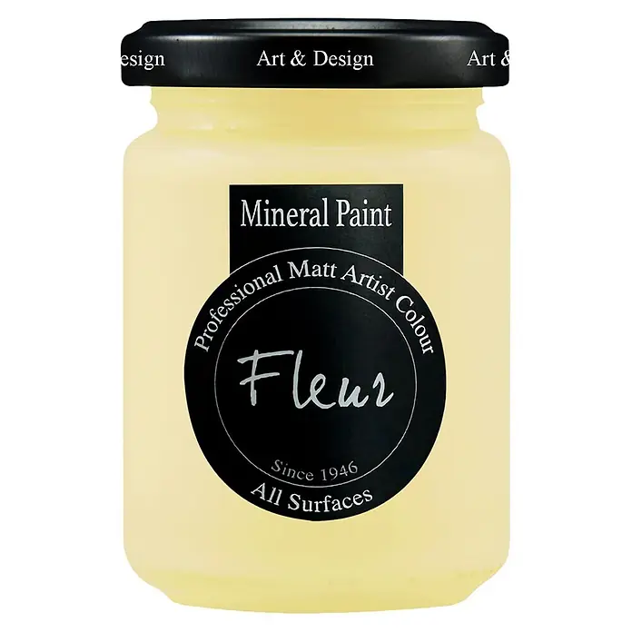 Fleur Pintura mineral - Vanilla Ice, 130 ml, Mate - Bote de pintura mineral mate Fleur color crema para todas las superficies.