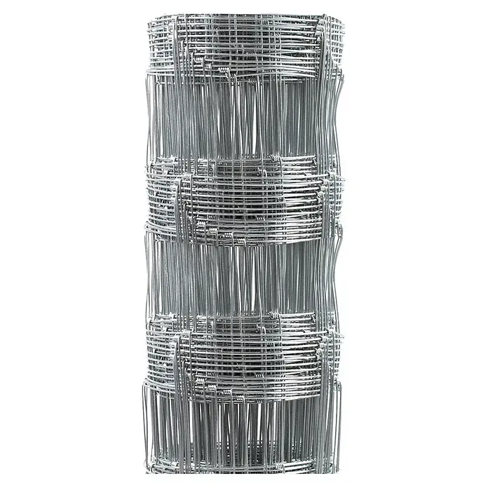 Floordirekt Maschendrahtzaun Wildzaun - 50 cm x 1 m, Grau - Rolle aus verzinktem Stahldrahtgeflecht, ideal für Landwirtschafts- und Viehzäune.
