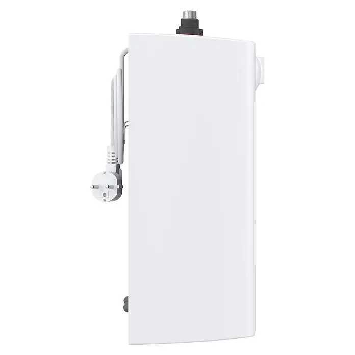 AEG Termo eléctrico U5 - 5 l, 2.000 W, Rango de temperaturas: 30 °C - 85 °C, Montaje bajo mesa - Calentador de agua eléctrico rectangular blanco con cable de alimentación y enchufe europeo.