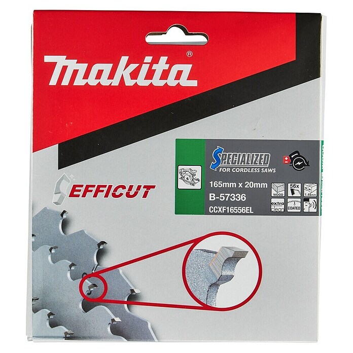 Makita Cirkelzaagblad B-57336 (165 mm, Boorgat: 20 mm, Aantal tanden: 56 st.) | BAUHAUS