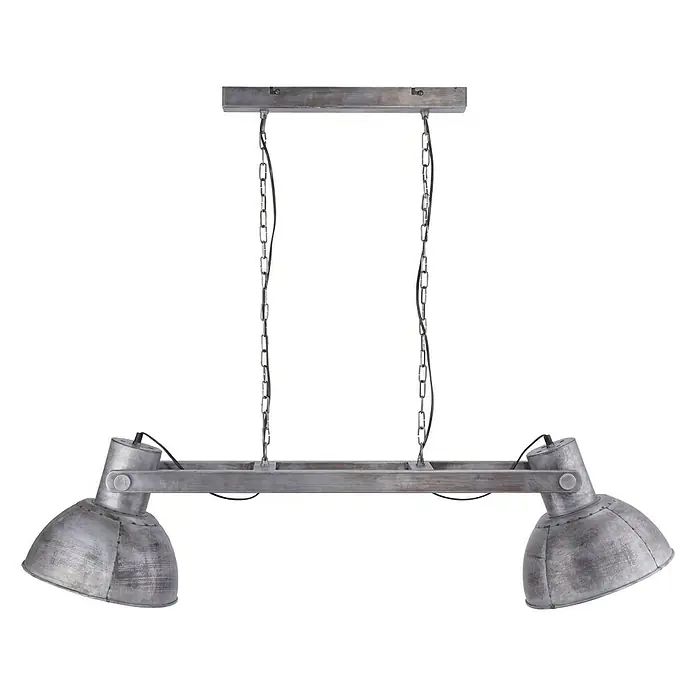 Just Light Samia Pendelleuchte - L x B x H: 122 x 30 x 120 cm - Vintage-Hängelampe im Industrie-Stil mit zwei Leuchten und Kettenaufhängung für ein stimmungsvolles Ambiente.