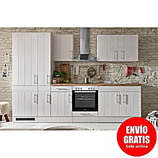Respekta Premium Cocina modular completa Anton (Ancho: 300 cm, Blanco, Sin electrodomésticos)