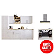 Respekta Cocina de isla Anton con fuego (Ancho: 280 cm, Blanco, Con electrodomésticos) | BAUHAUS