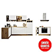 Respekta Cocina de isla Hilde con fuego (Ancho: 280 cm, Blanco, Mate, Con electrodomésticos) | BAUHAUS