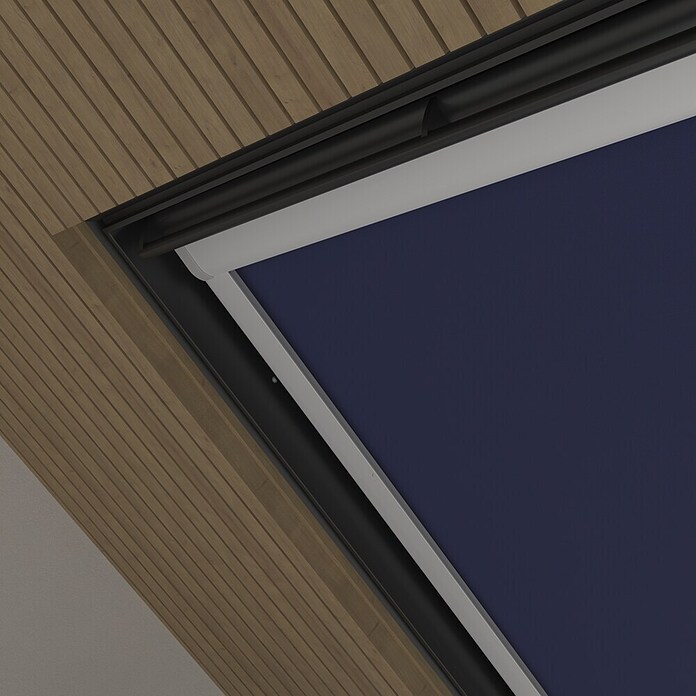 Dakraamrolgordijn U08 (U08, Donkerblauw, Handmatig) | BAUHAUS
