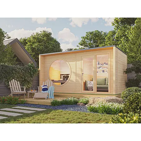 Fjordholz  Gartenhaus Office Box Größe XL natur