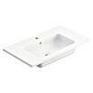 Lavabo Zeppelin mate (An x L: 120,5 x 45,5 cm, Resina, Blanco)