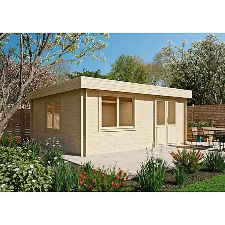 Fjordholz Flachdach Gartenhaus  Orka 28 B, 24.44 m² Grundfläche