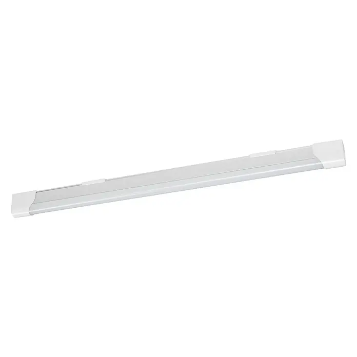 Ledvance LED-Lichtleiste Value BattenL x B x H: 63,4 x 2,9 x 4,4 cm, Lichtfarbe: Kaltweiß, 10 W - Eine einzelne, weiße LED-Leuchte, ideal für moderne Beleuchtungslösungen. Sie bietet effizientes Licht und ein schlankes Design für jeden Raum.