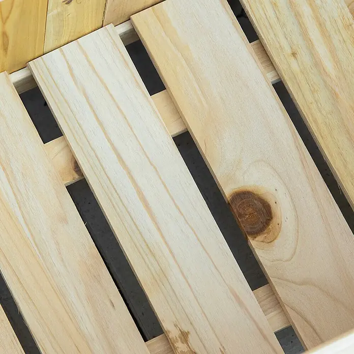 Outsunny Hochbeet - Holz, Naturholz - Textur heller Naturholzlatten mit Maserung und Ästen, in einem Lattenmuster angeordnet.